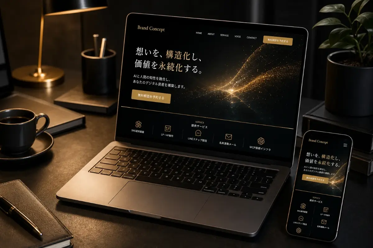 LP・HP制作 &mdash; ブランドの世界観を反映したランディングページとサイト